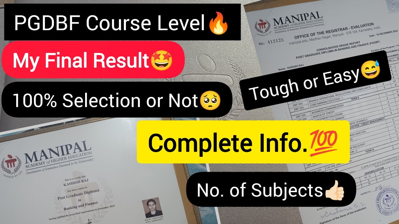 PGDBF Course Level | My Final RESULT 😍 100% SELECTION OR NOT | TOUGH OR EASY🥺 Complete Information 🔥