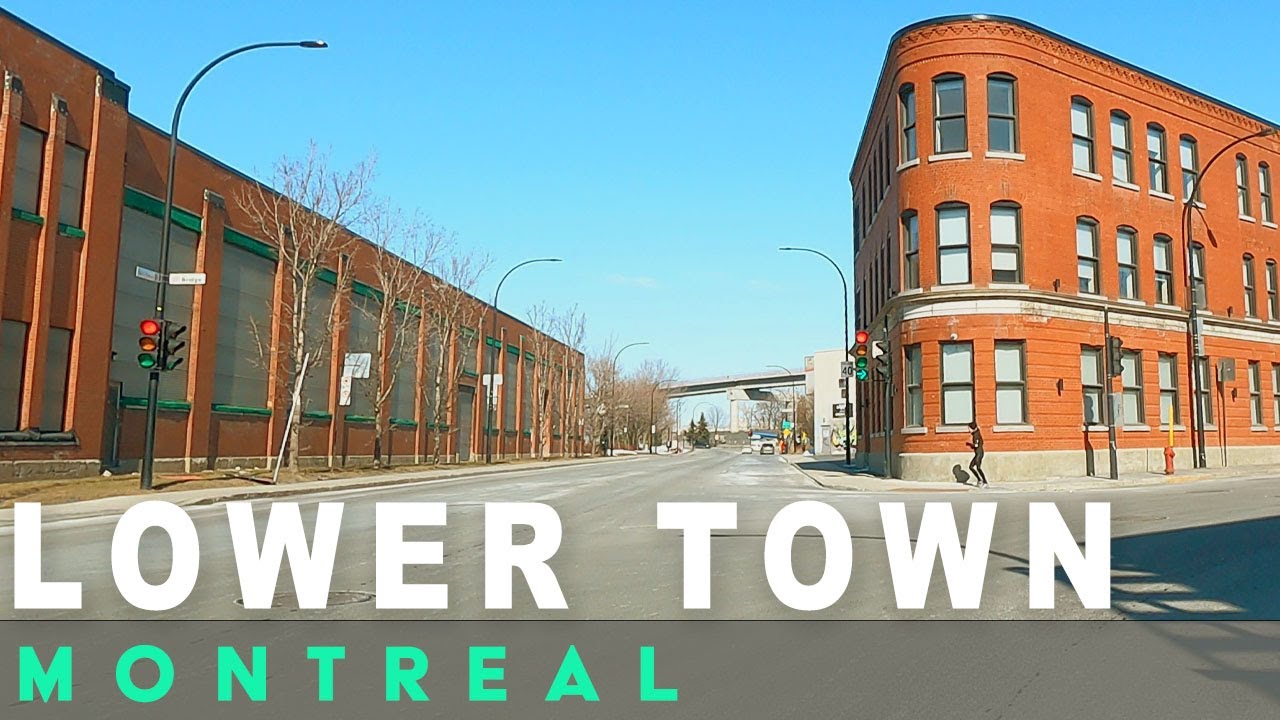 [ 4K Video ] Driving Lower Downtown Montreal