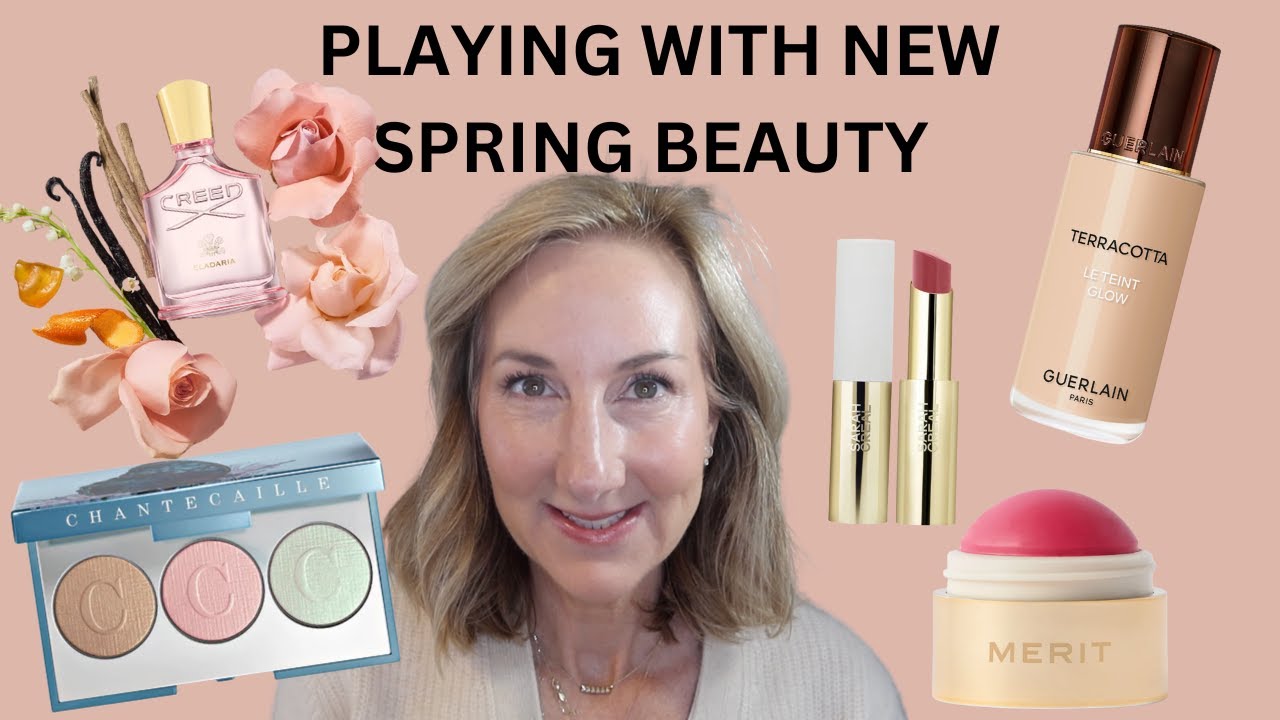 PLAYING WITH NEW MAKEUP | GUERLAIN LE TEINT GLOW | CHANTECAILLE SARAH CREAL + CREED ELADARIA!