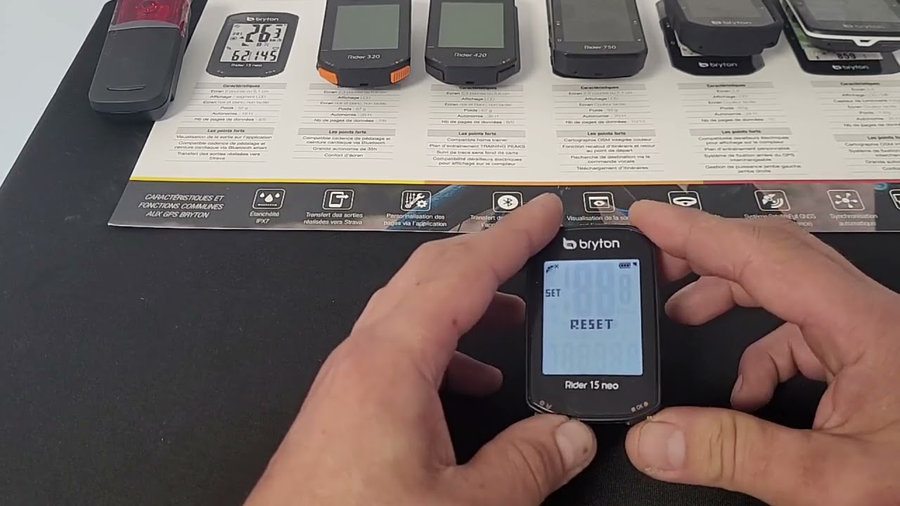 recalibrer un rider 15 neo