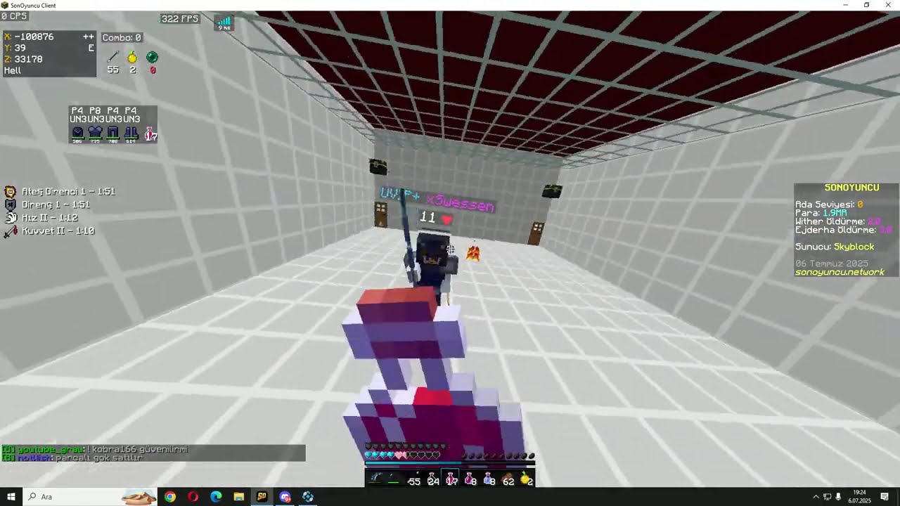 Sonoyuncu Skyblock Nether PvP (56 pigine = 14 Pgöküne VS) adamı böyle öperler muck.