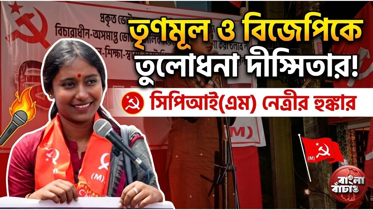 জলপাইগুড়িতে SIR নিয়ে তৃণমূল বিজেপিকে একযোগে আক্রমণ শানালেন CPI(M) নেত্রী দীপ্সিতা ধর #cpim