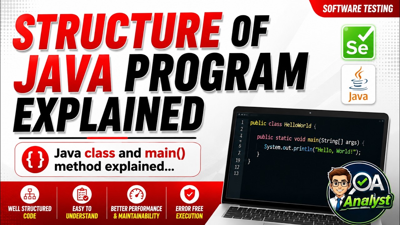 Java Program Structure Made Easy | Java for Testers & Automation