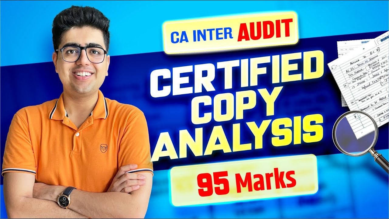 95 Marks Inter Audit Certified Copy Analysis | CA Shubham Keswani (AIR 8)