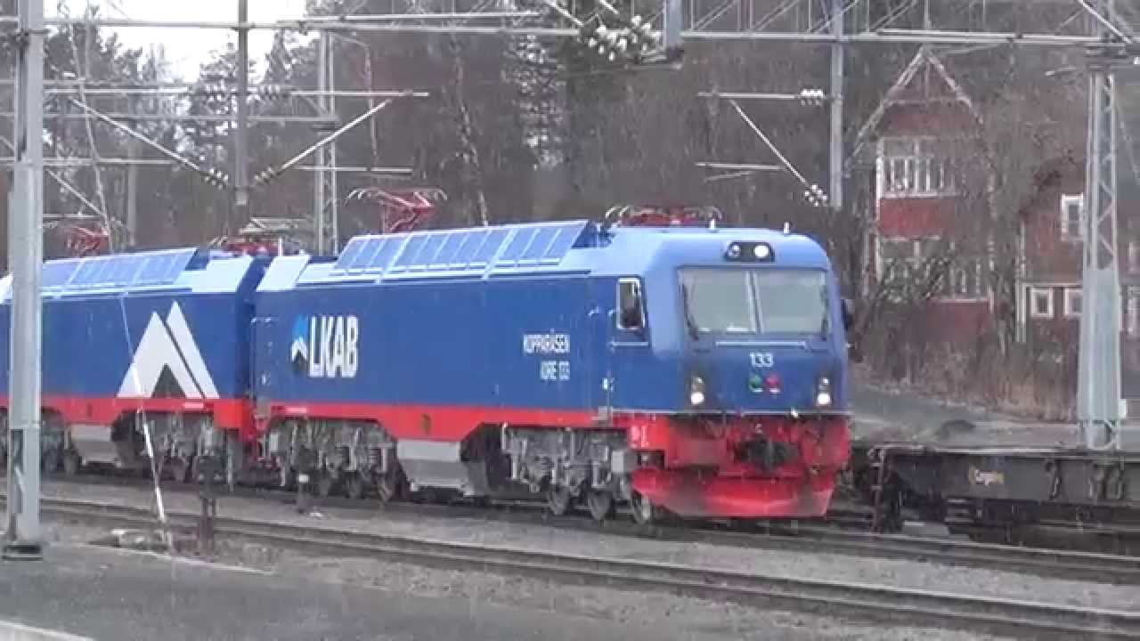 IORE 133 / 134 (LKAB, Sweden) leaving Narvik