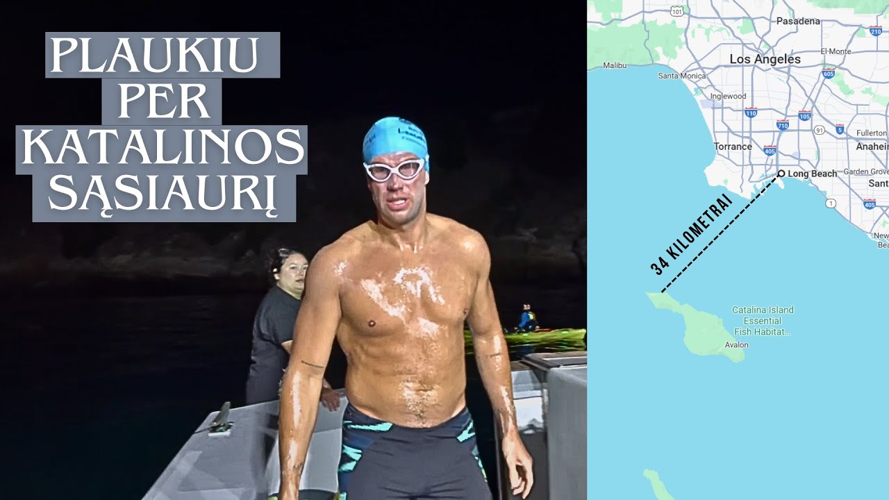 Plaukimas per Katalinos sąsiaurį (JAV) – Catalina Channel Swimming, Justas Narkevičius