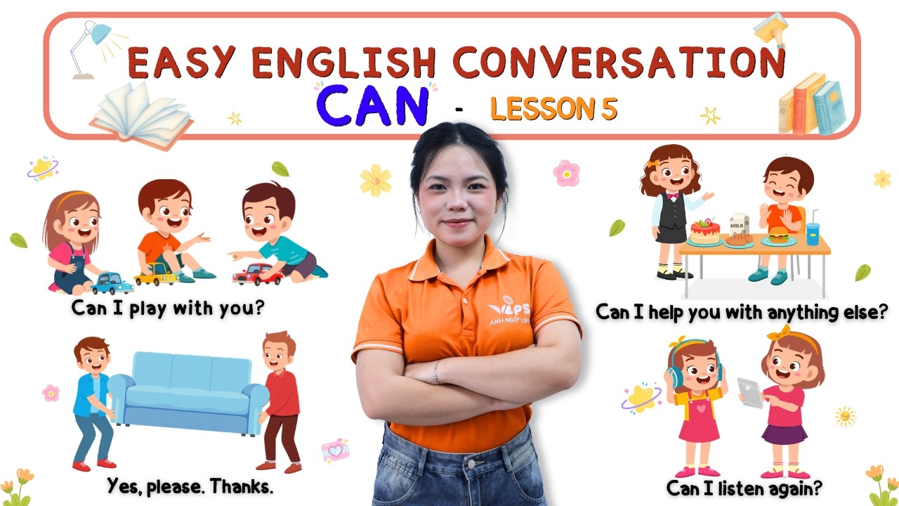 Easy English Conversation 💬 CAN Questions & Answers | Lesson 5