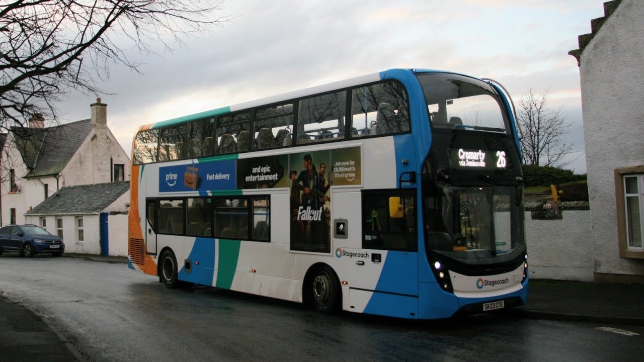 Stagecoach North Scotland 26 route from Inverness to Cromarty : Full route visual 