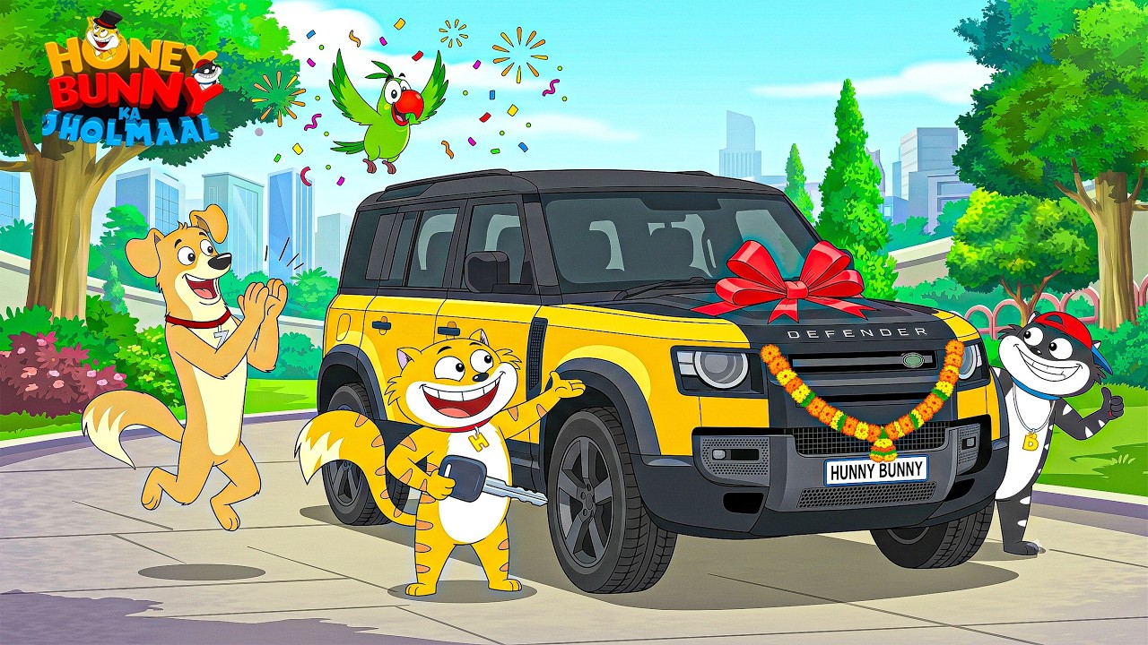 Hunny Bunny ने खरीदी Saurav Joshi जैसी नई Defender | Hunny Bunny Jholmaal Cartoon | Hindi Stories
