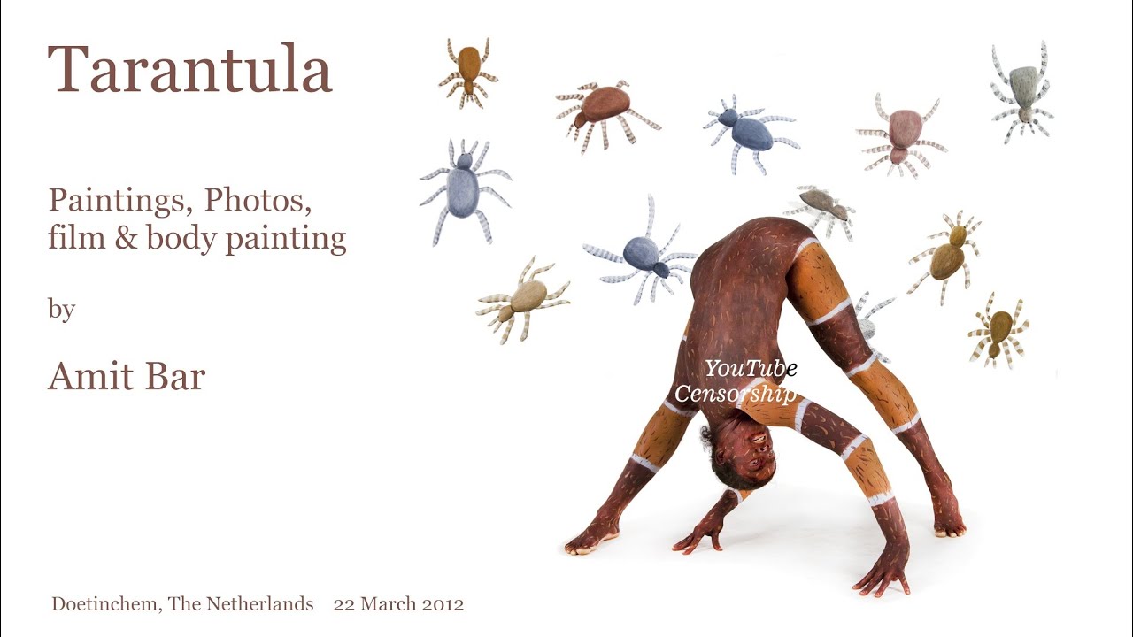 Art video: Body Painting Tarantula by Amit Bar.  EDSA content.