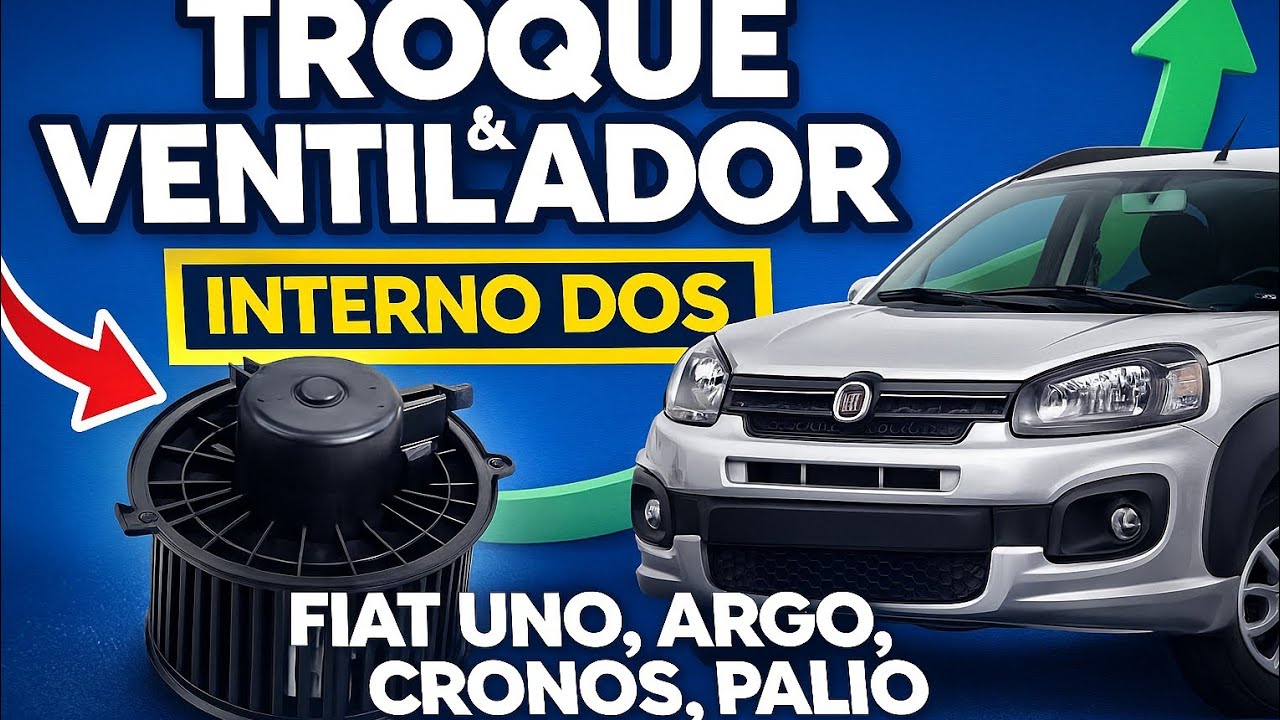 TROQUE O VENTILADOR INTERNO DO FIAT EM CASA! UNO, ARGO, CRONOS,MOBI, PASSO A PASSO RÁPIDO E SEM ERRO