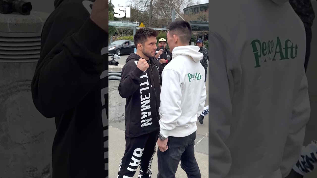 Henry Cejudo and Song Yadong FACE OFF outside Space Needle 💪🏼 #ufc #henrycejudo #songyadong