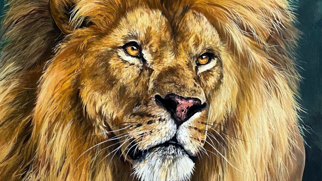 How to Paint a Lion in Acrylics