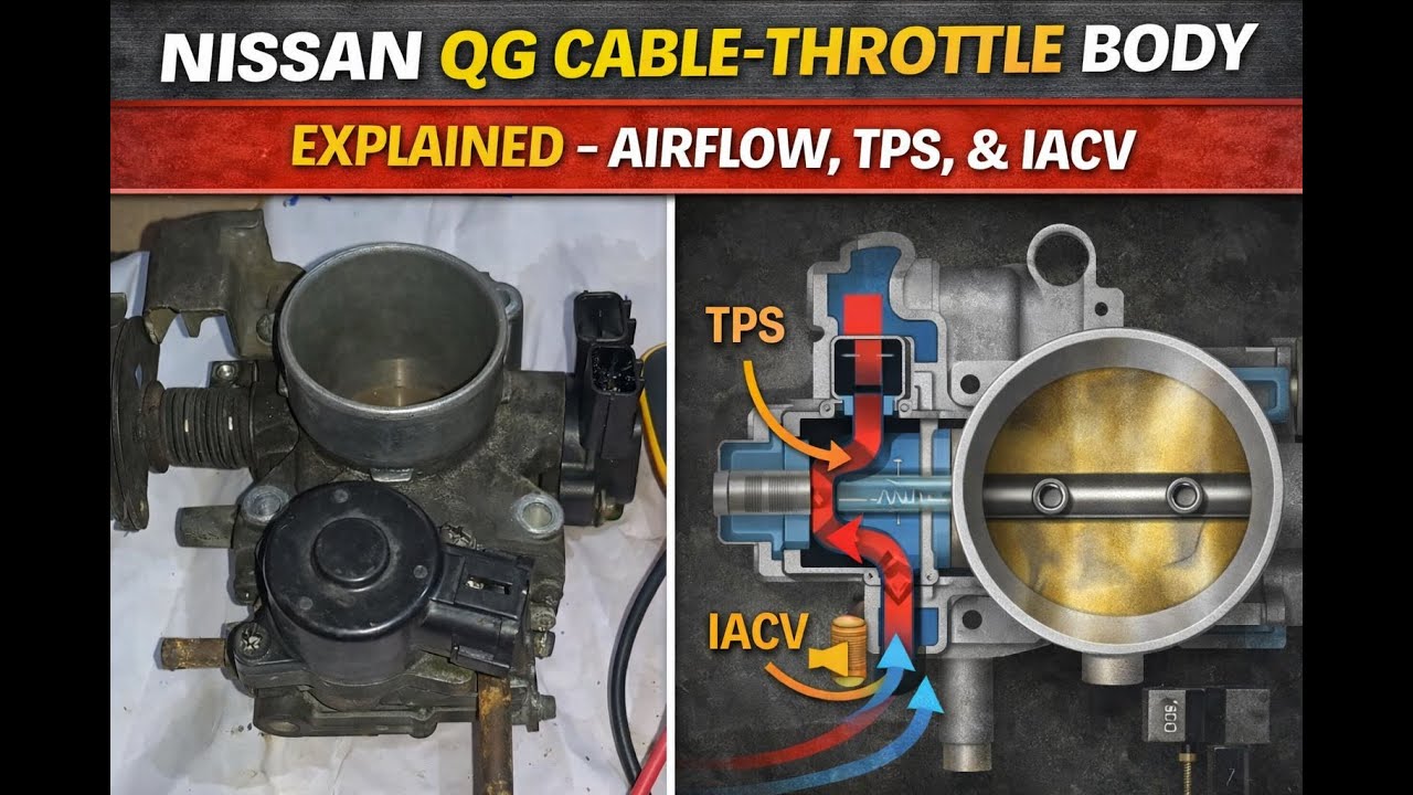 Understanding the Nissan QG Cable-Throttle Body – How Airflow, TPS & Idle Control work - Part 1