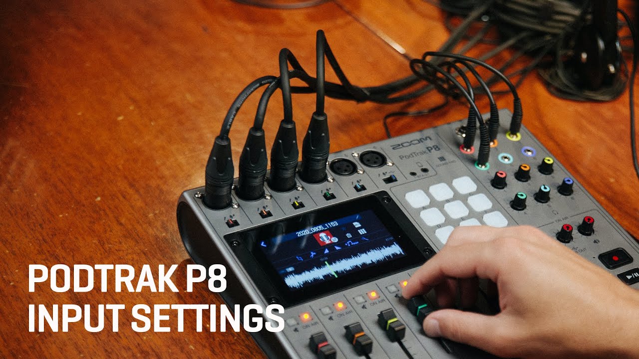 Zoom PodTrak P8: Настройки ввода