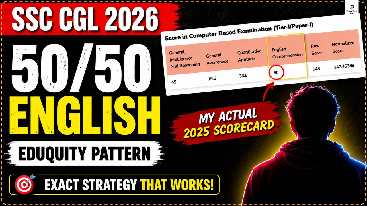 SSC CGL English Strategy | How I Scored 50/50 (Eduquity Pattern)