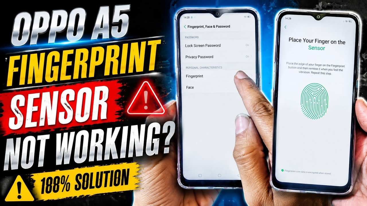oppo a5 fingerprint sensor not working / oppo a9 fingerprint not working