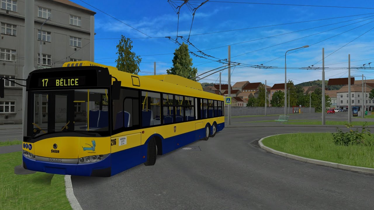 SIMT Simulátor • Linka 17 • Poliklinika - Bělice s trolejbusem ŠKODA 28TR