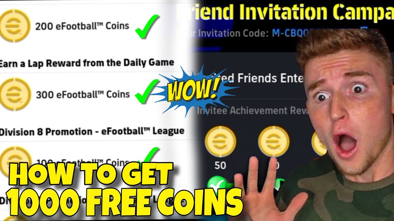 How to Get 1,000 Free Coins in eFootball 2026 | Friend Invite Campaign