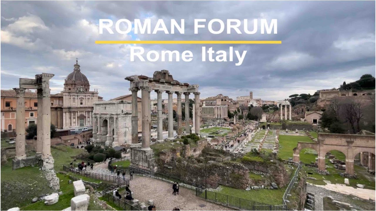 Roman Forum - The Ruins Of Ancient Buildings In The Ancient City  [Open Museum In Rome Italy]