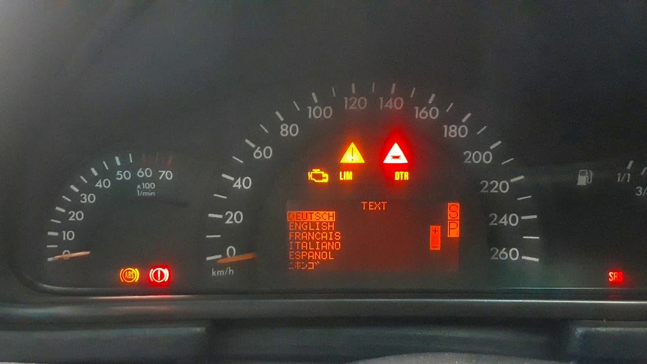 How to change a language in an instrument cluster on a mercedes w203 without a scan tool