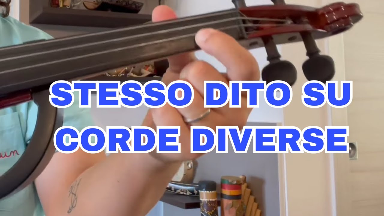 Suonare con lo stesso dito su corde diverse - dita ferme | ROTAZIONE | Violino facile #26
