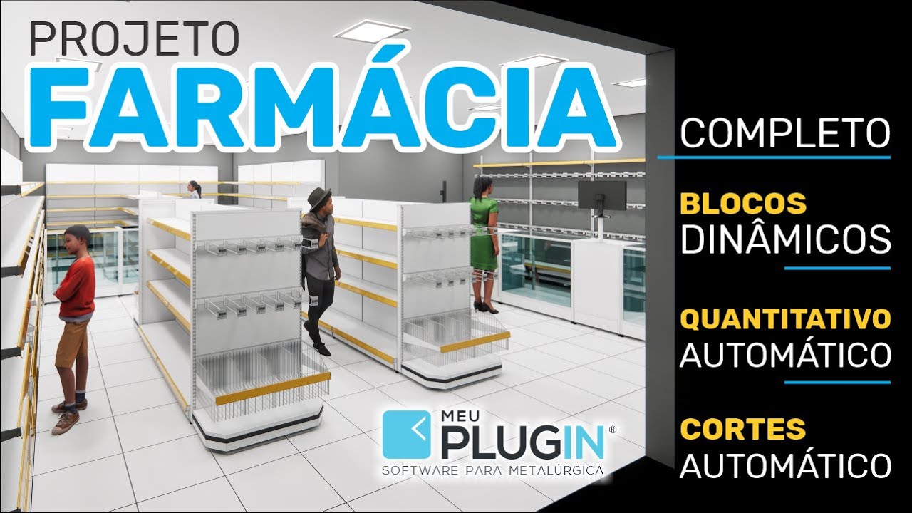 Project Light | Projeto de uma Farmácia Completo no Sketchup