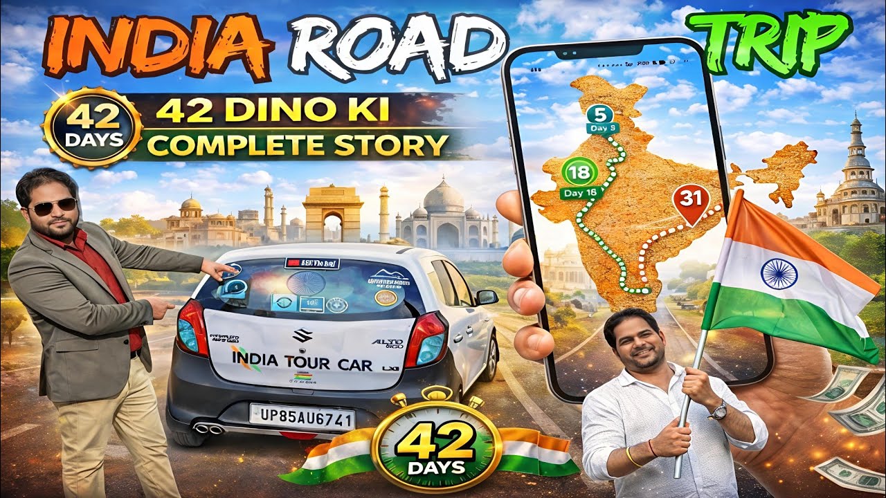 Complete India Tour in one Video 😍 | 42 Days Road Trip Compilation | Incredible India Tour 🇮🇳