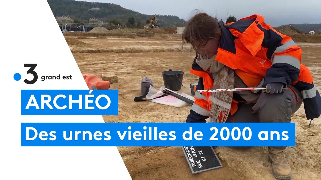 Des fouilles arch&eacute;ologiques &agrave; Fameck mettent au jour des urnes fun&eacute;raires