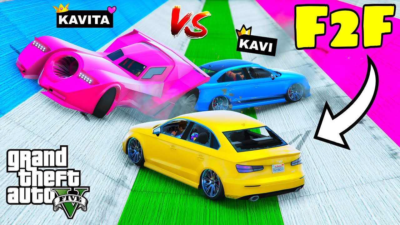 KAVI vs KAVITA OVER POWER IN GTA 5 FACE 2 FACE RACE CHALLENGE
