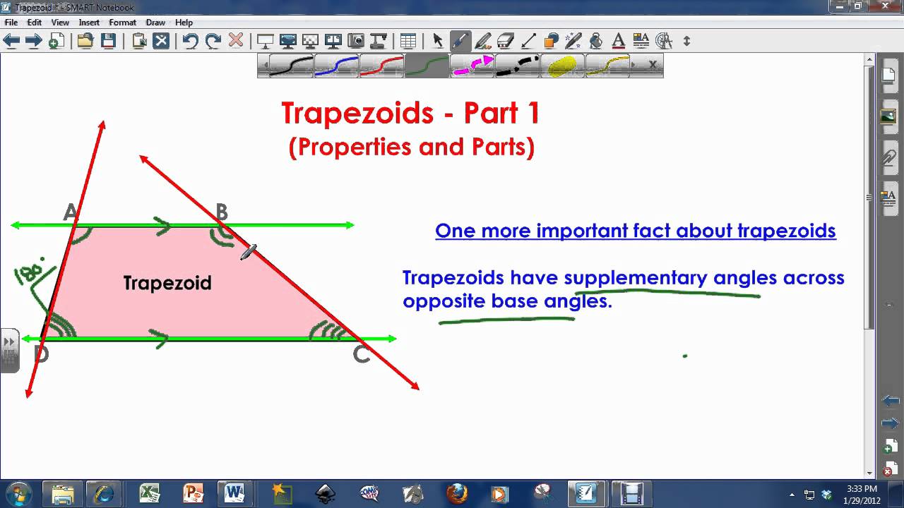 Properties and Parts of Trapezoids