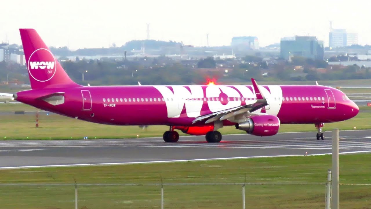 WOW AIR Airbus A321 Takeoff from Toronto Pearson Intl. YYZ Airport | TF-NOW