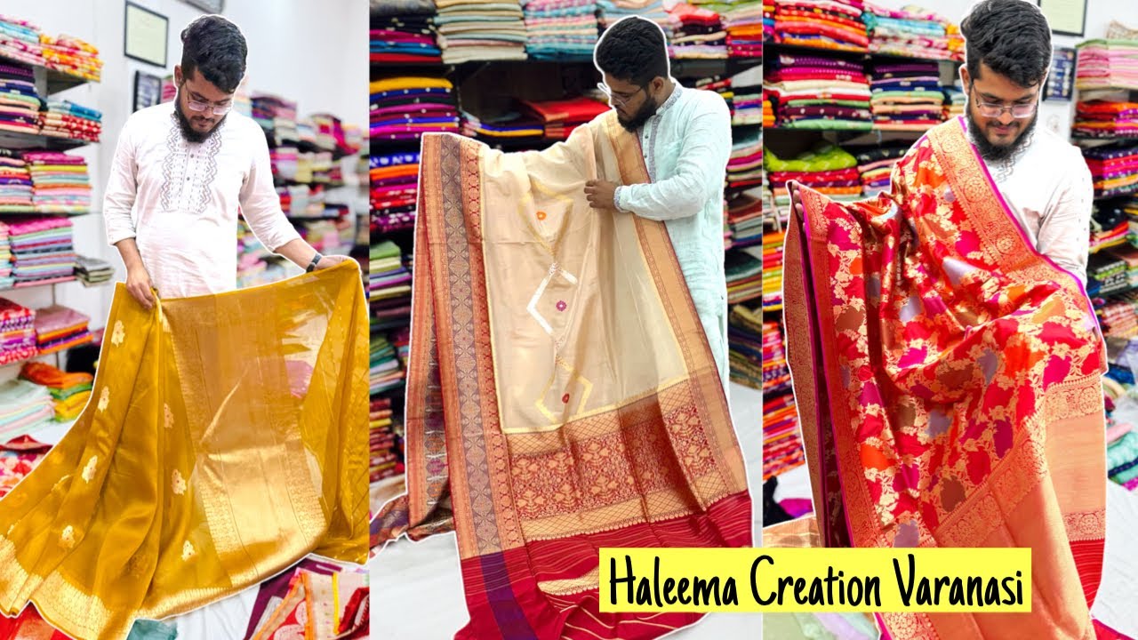 Banarasi Rasian Crape Silk, Cotton, Rangkat, Hand Refiling, Tusser, Matka, Chanderi, Gorggette  HC
