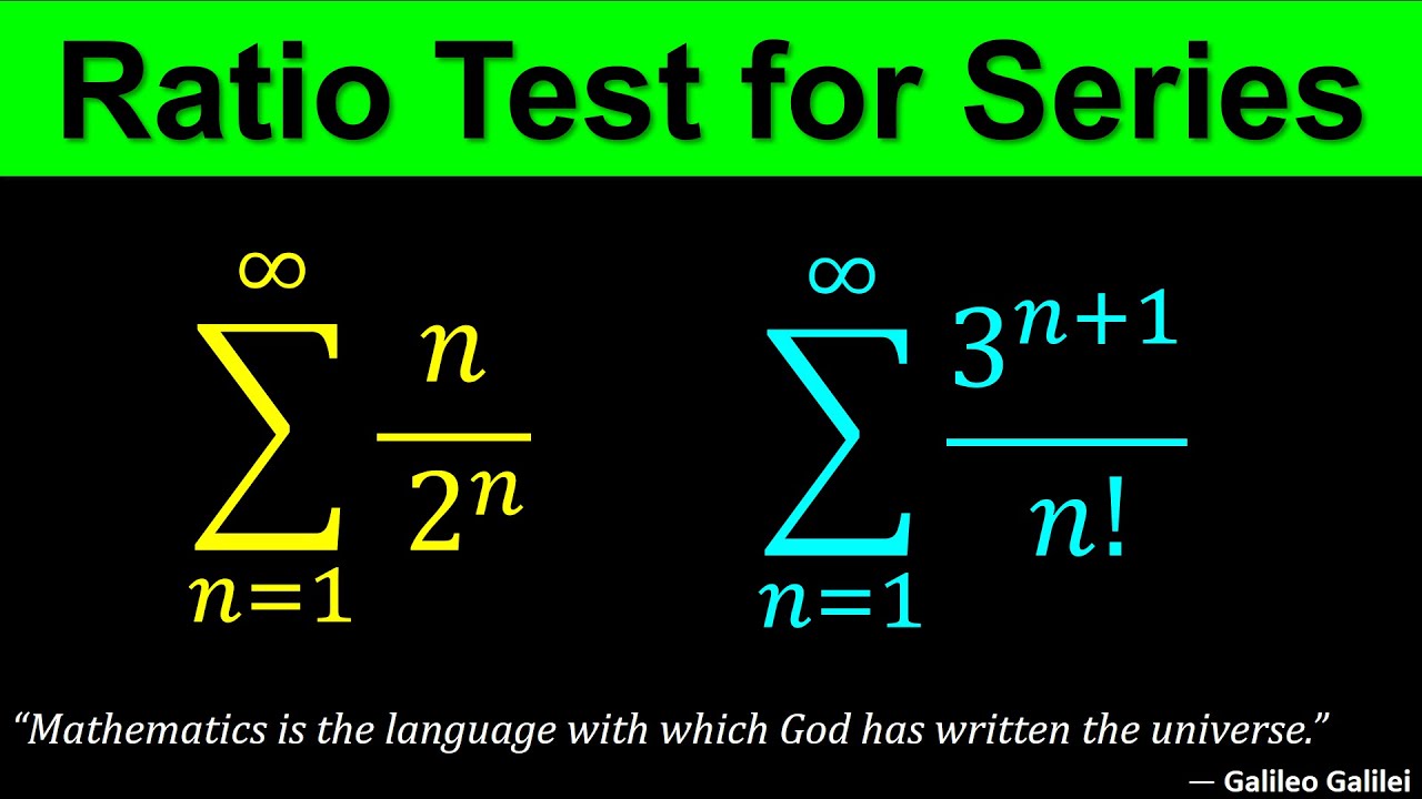 Ratio Test for Series - Convergence or Divergence - Calculus