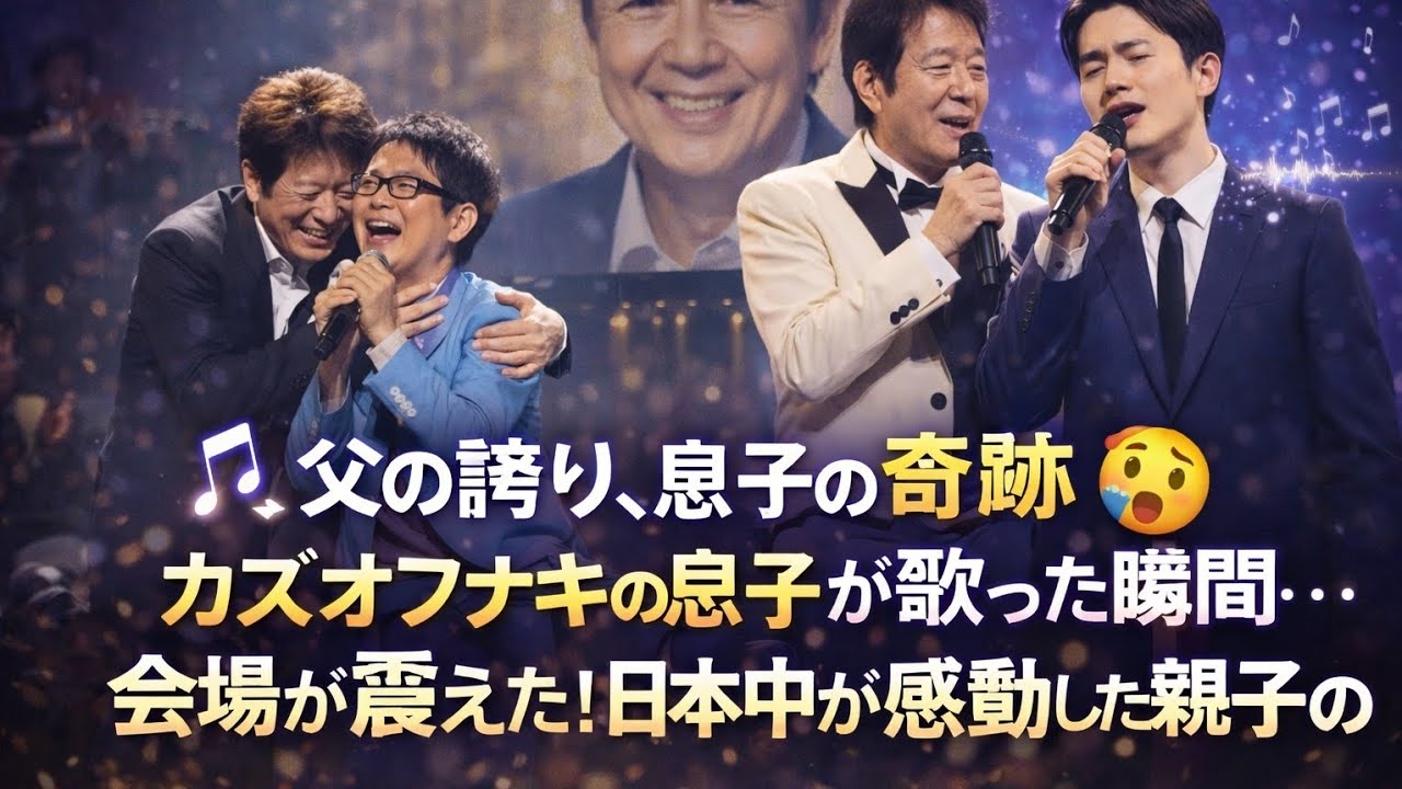 🌟🎶【父の誇り、息子の奇跡】カズオフナキの息子が歌った瞬間…会場が震えた！日本中が感動した親子の物語