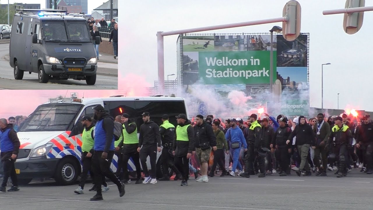 Chaos bij aankomst Marseille-fans - Inzet politie tijdens Europa Conference League wedstrijd