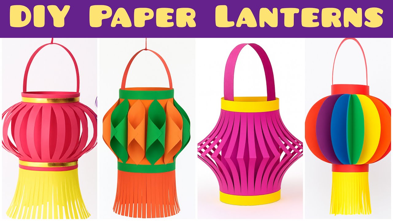 Easy Akash Kandil Making At Home / How To Make Paper Lanterns/DIY Paper Lantern Easy #AakashKandil​