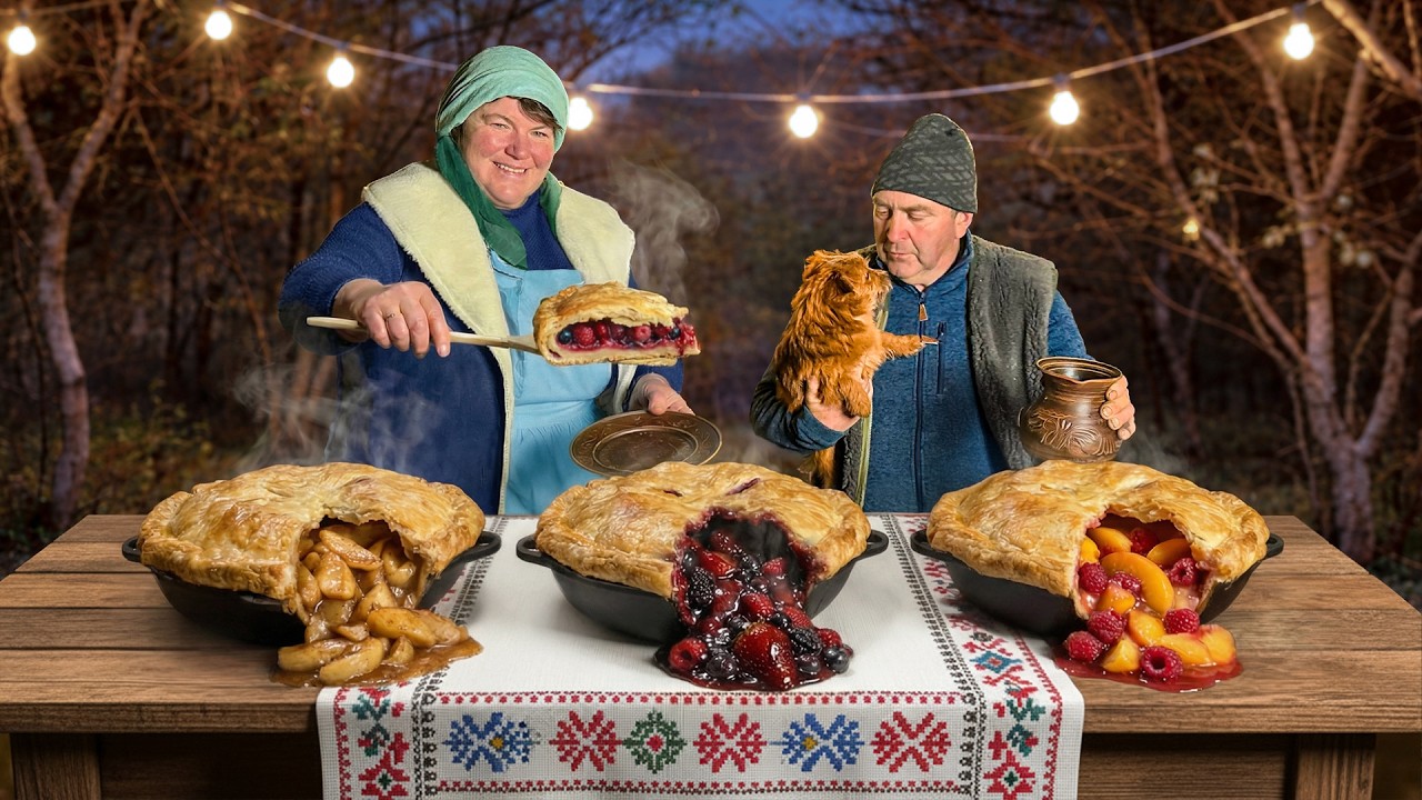 Outdoor Fruit Pies Over Open Fire | Cast Iron Cooking on a Rural Homestead