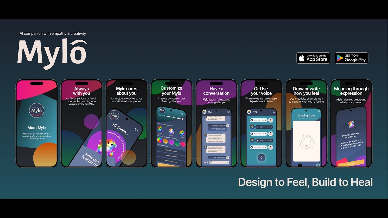 Mylo AI companion with Empathy & Creativity- Art therapy