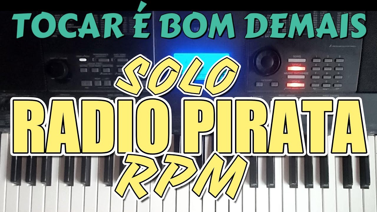 Como tocar o solo RÁDIO PIRATA do RPM - Rock Brasil - aula - teclado - piano - EAD -#31-curso online