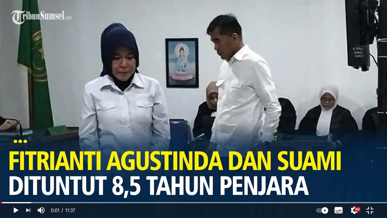 Eks Wakil Wali Kota Palembang Fitrianti Agustinda dan Suami Dituntut 8,5 Tahun Penjara