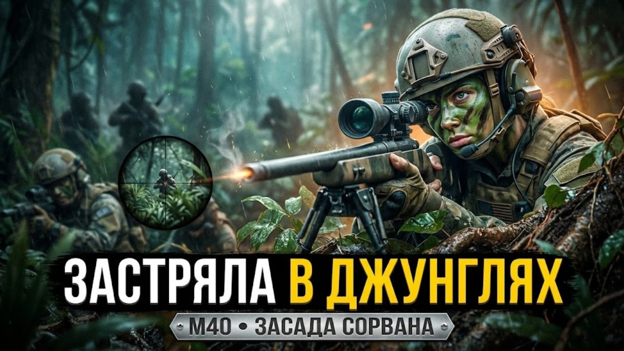 Снайпер SEAL, застрявший в джунглях — ее M40 превратил засаду в хаос