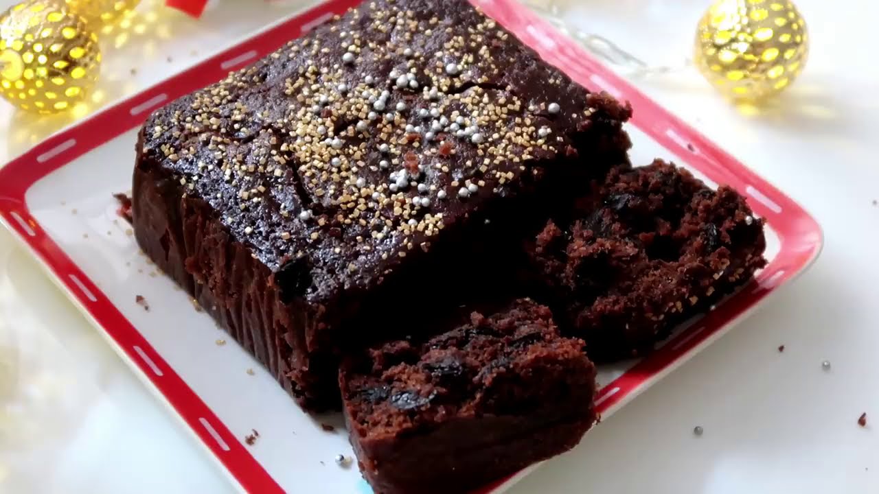 Ultimate Chocolate Fruit Cake Recipe in Tamil - Christmas Plum Cake Made Without Oven - No Oven Cake