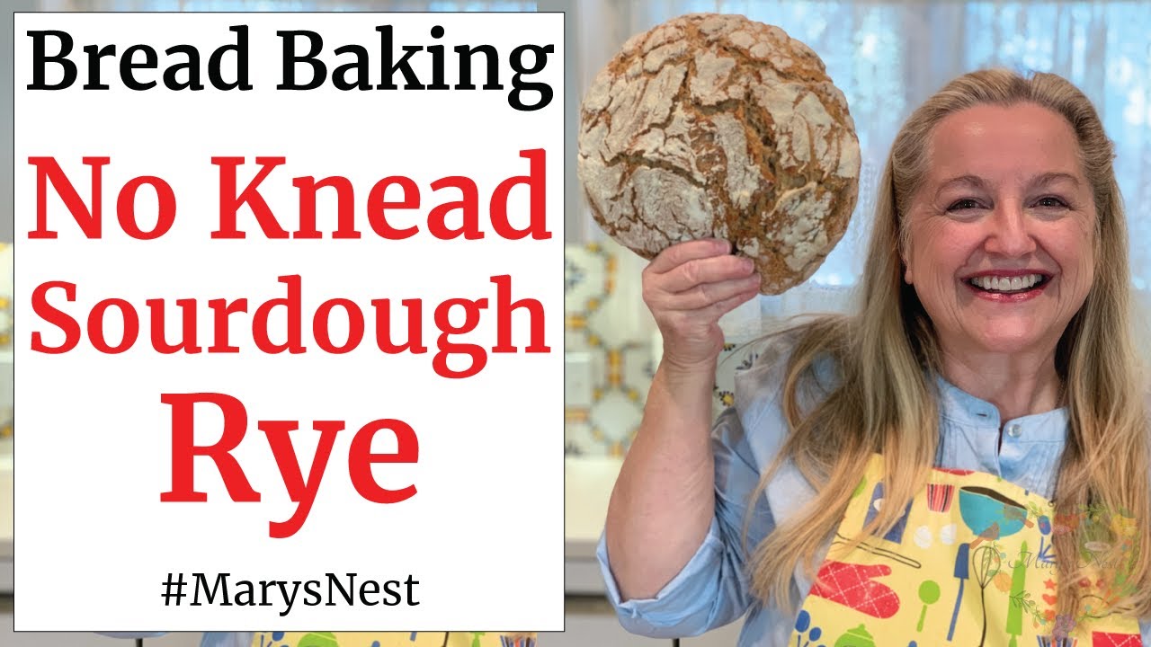 Easy No Knead Sourdough Rye Bread with an Overnight Rise