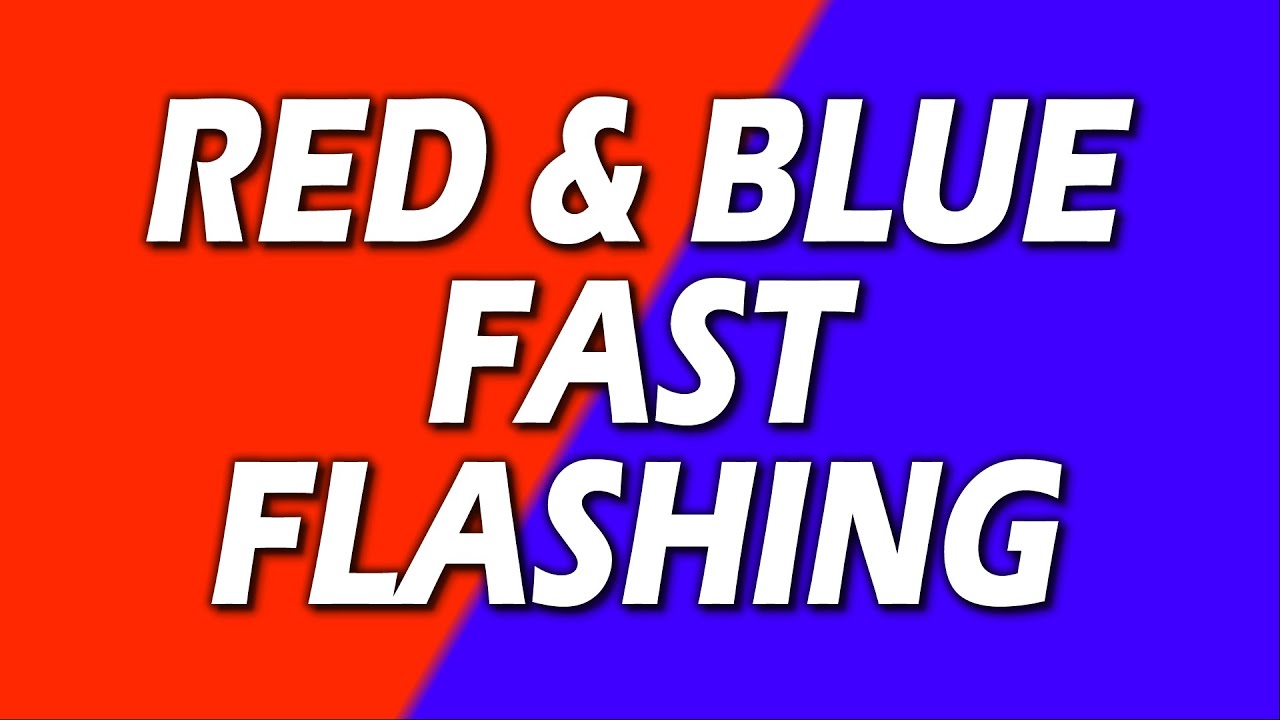 RED & BLUE FAST Flashing colours LED Lights - Party Strobe - Color Changing Screen - 3 Hours 60fps