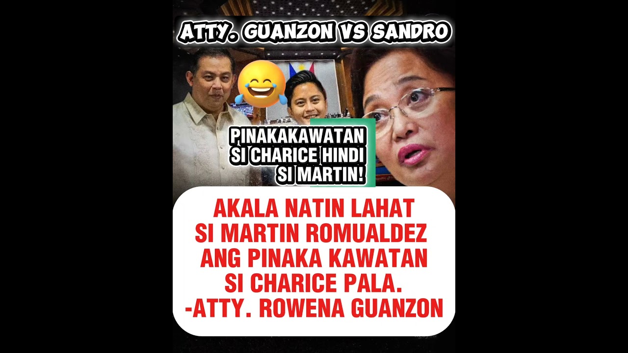 ATTY. GUANZON VS SANDRO MARCOS: PINAKA KAWATAN SANDRO GRABE!#funny#comedy#jokes#foryou#shorts