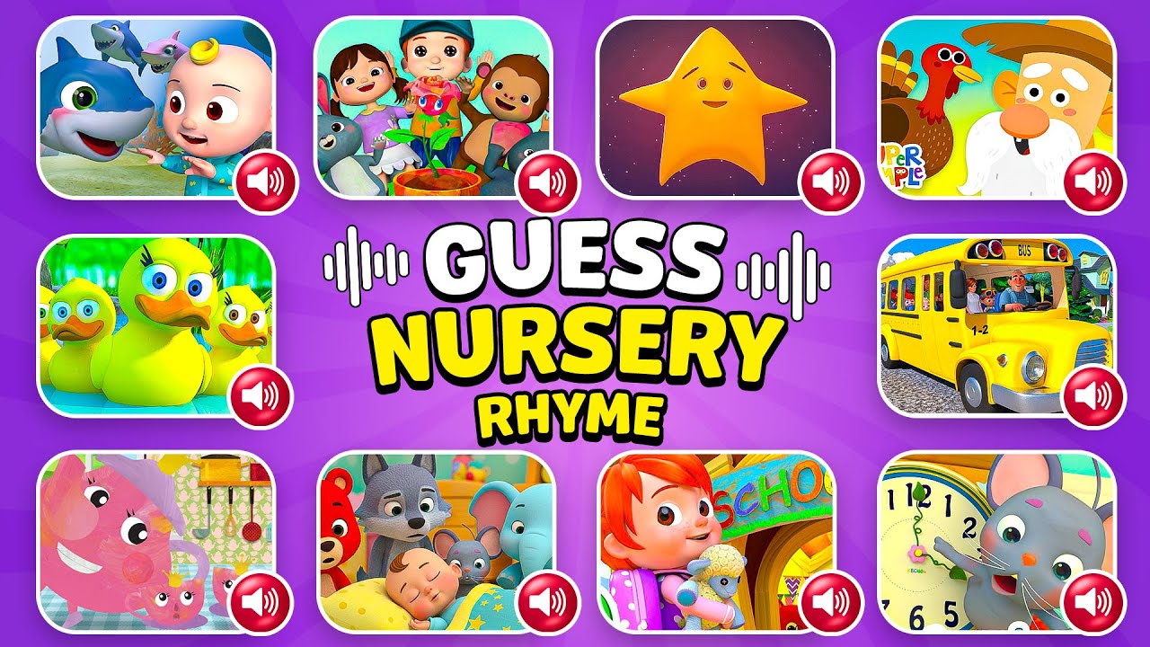 Guess The Nursery Rhyme By Its Sound 👶🎵🔥 | Baby Shark, Little Baby Bum & More | Knowlio
