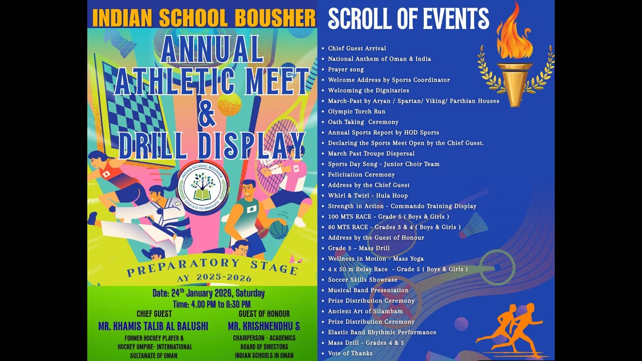ANNUAL ATHLETIC MEET & DRILL DISPLAY INDIAN SCHOOL BOUSHER