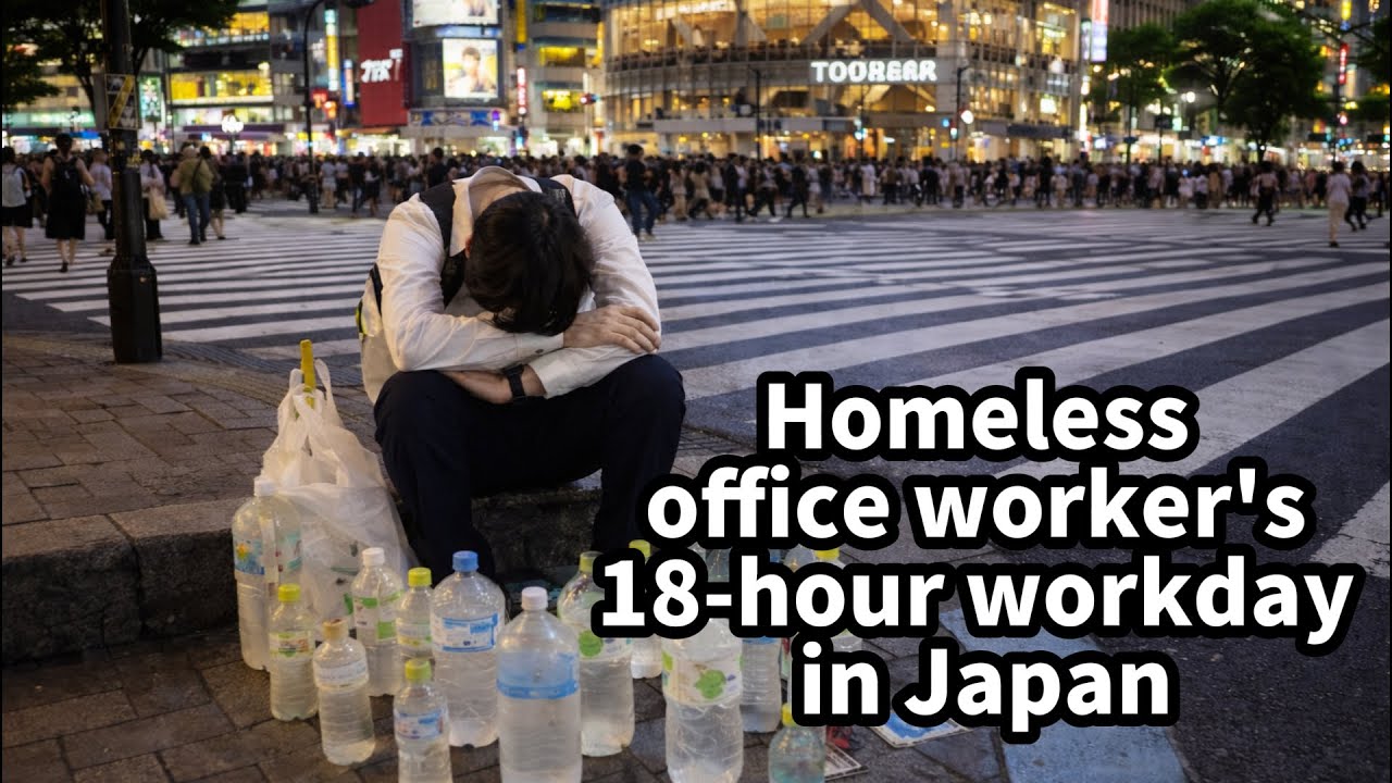 I Work 18 Hours a Day in Tokyo as a Homeless Salaryman🇯🇵