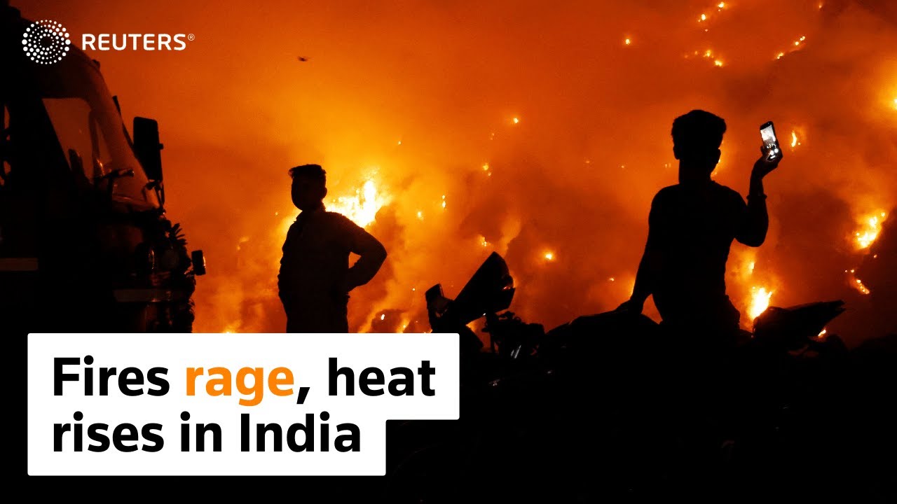 India swelters under extreme heat as landfill fire rages